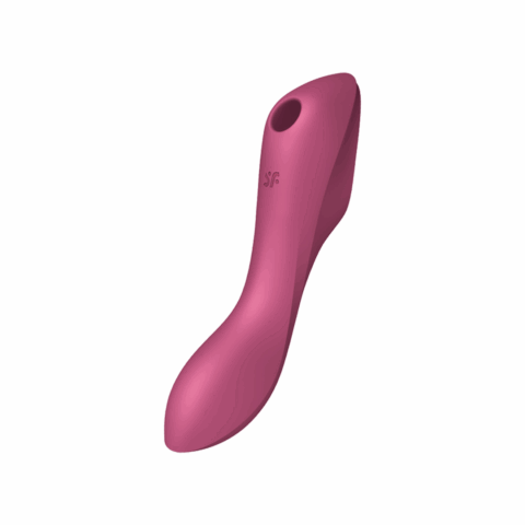 Curvy Trinity 3 - Inbrengbare Air Pulse Vibrator - Rood