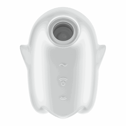 Glowing Ghost - Glow in the Dark - Dubbele Air Pulse Vibrator - Wit