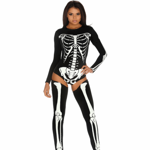 Bad to the Bone - Sexy Skeleton Costume - M/L