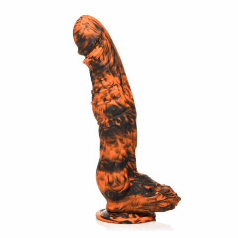 Sabretooth - Silicone Dildo - Oranje/Zwart