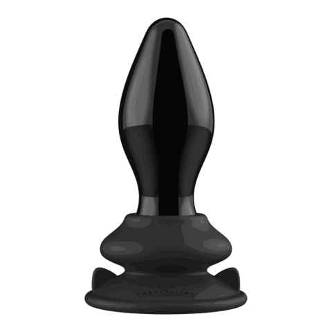 Rekbare - Glazen Vibrator met Zuignap