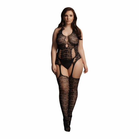 Kant Suspender Bodystocking - Plus Size