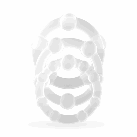 Triple Bead - Cockring Set - Doorzichtig