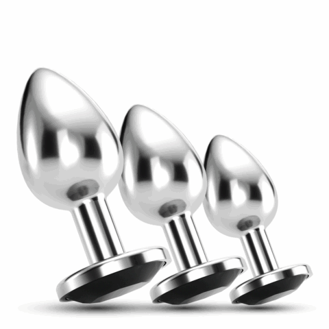 Bijou - Anal Train Trio - 3 Jewel Plugs - Zwart