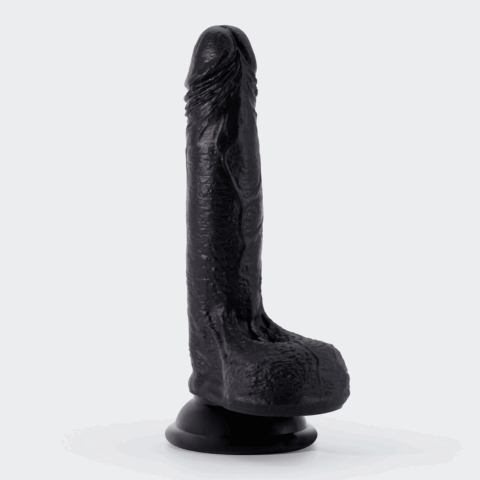 Inviktus - Vloeibare Siliconen Dildo - 7 / 19 cm - Zwart