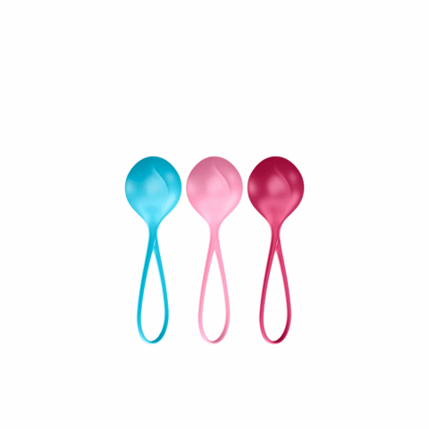 Versterkende Ballen - Kegelballen - 3 Stuks - Turquoise/Rood/Roze