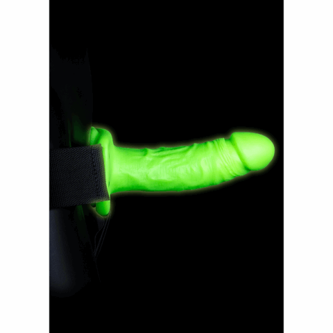 Realistische Strap-On Harnas - Glow in the Dark - 7 / 18 cm