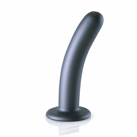 Zachte Silicone G-Spot Dildo - 6'' / 14,5 cm - Gunmetal