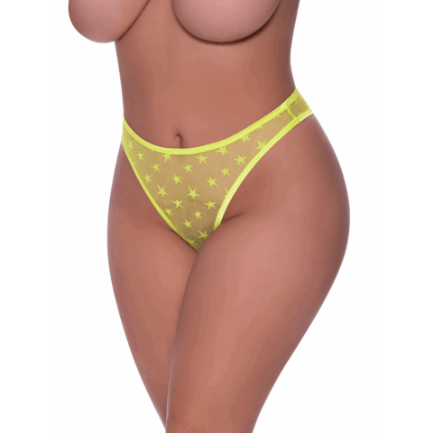 High Leg High Waist Micro Tanga - 2X - Limoen