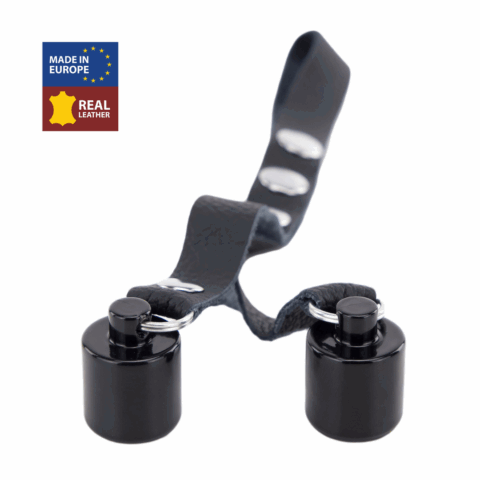 Leren Ballenrek Gewichten 2 x 50 gr - Zwart