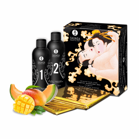 Body to Body Massage - Meloen Mango - 2 Stukken van 7,6 fl / 225 ml