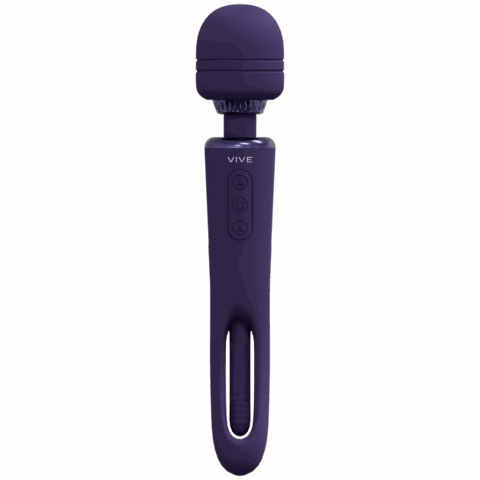 Kiku - Dubbelzijdige Wand met Innovatieve G-Spot Flapper Stimulator - Paars
