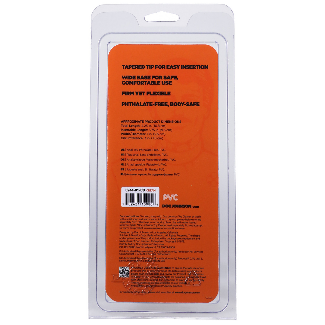 Classic Butt Plug - Klein - Vlees - Afbeelding 3