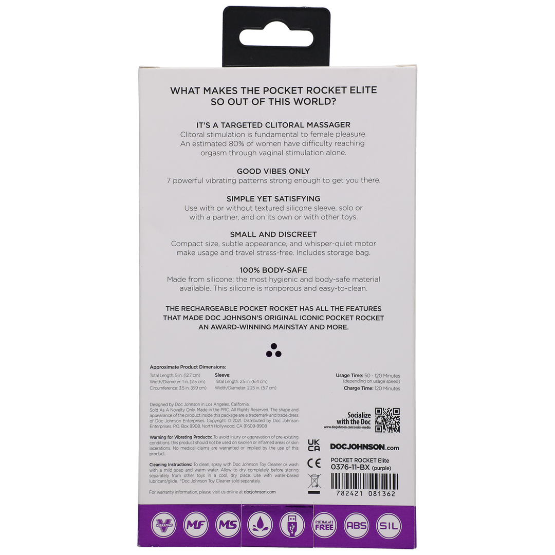 Elite - Mini Vibrator met verwisselbare opzetstuk - 4 / 10 cm - Afbeelding 3