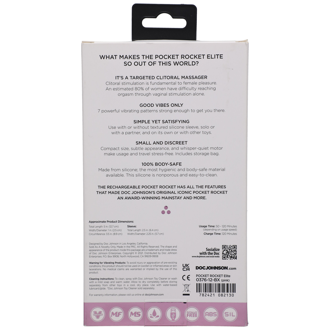 Elite - Mini Vibrator met Verwisselbare Bevestiging - 4 / 10 cm - Afbeelding 3