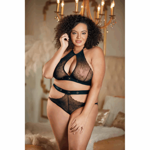 Kant Halter Top  Backless Panty Set