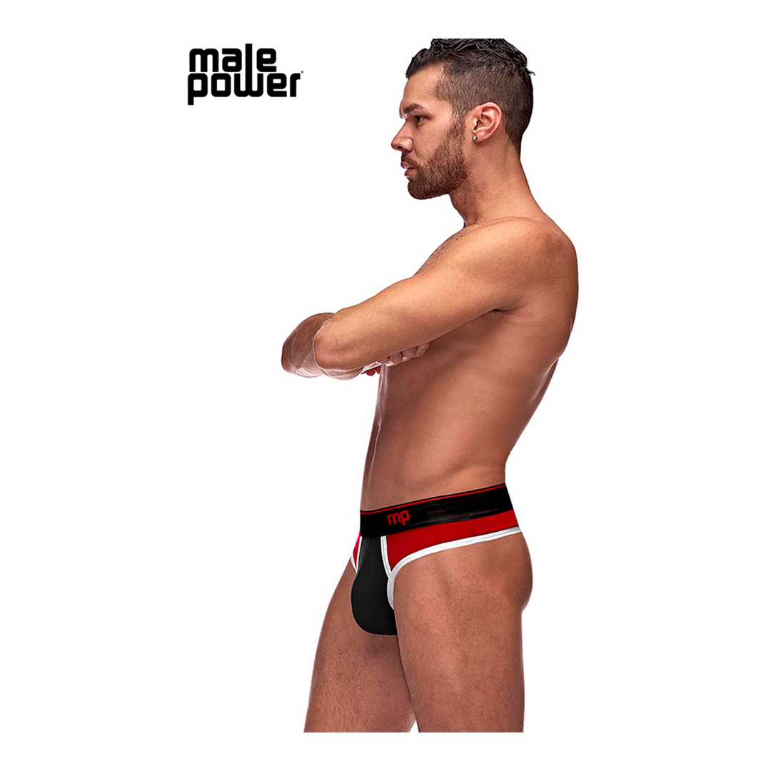 Panel Thong - L/XL - Zwart/Rood - Afbeelding 3