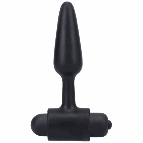 Vibrerende Butt Plug - 3 / 8 cm - Zwart