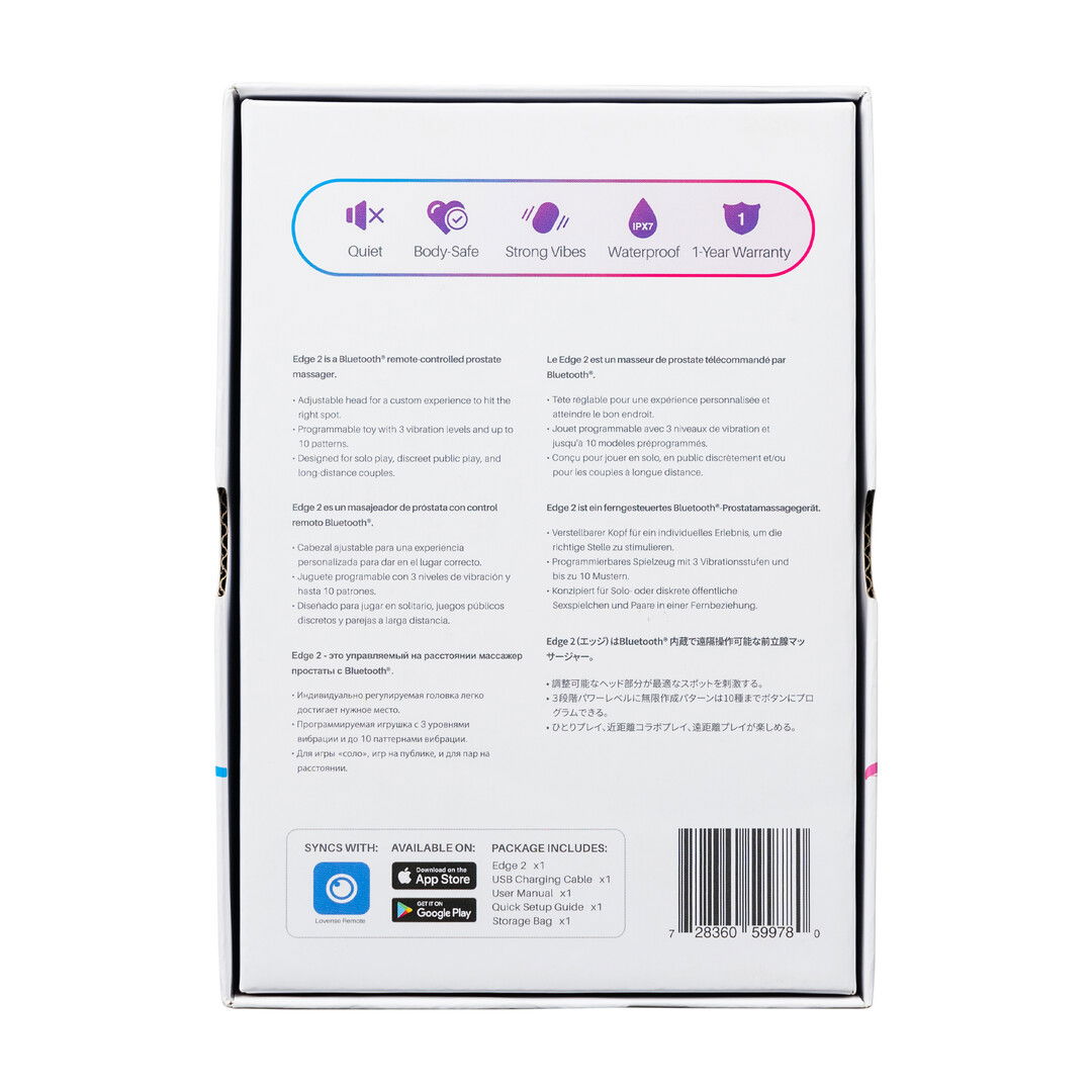 Edge 2 - Verstelbare Dual-motor App-gestuurde Prostaatmassager - Zwart - Afbeelding 3