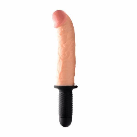 De Curved Dicktator - Vibrerende Gigantische Dildo met Thrusting Functie