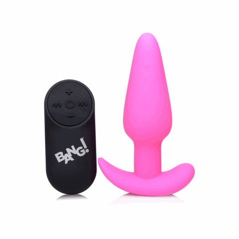 Vibrerende Siliconen Butt Plug met Afstandsbediening