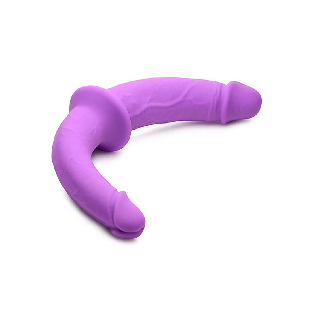 Double Charmer - Silicone Double Dildo met Harness - Afbeelding 3