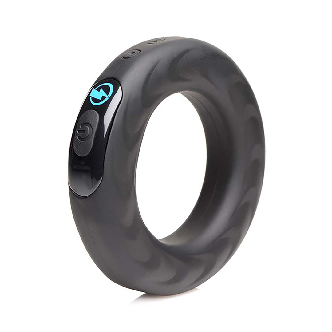 Vibrerende en E-Stim Siliconen Cockring + Afstandsbediening - Afbeelding 3