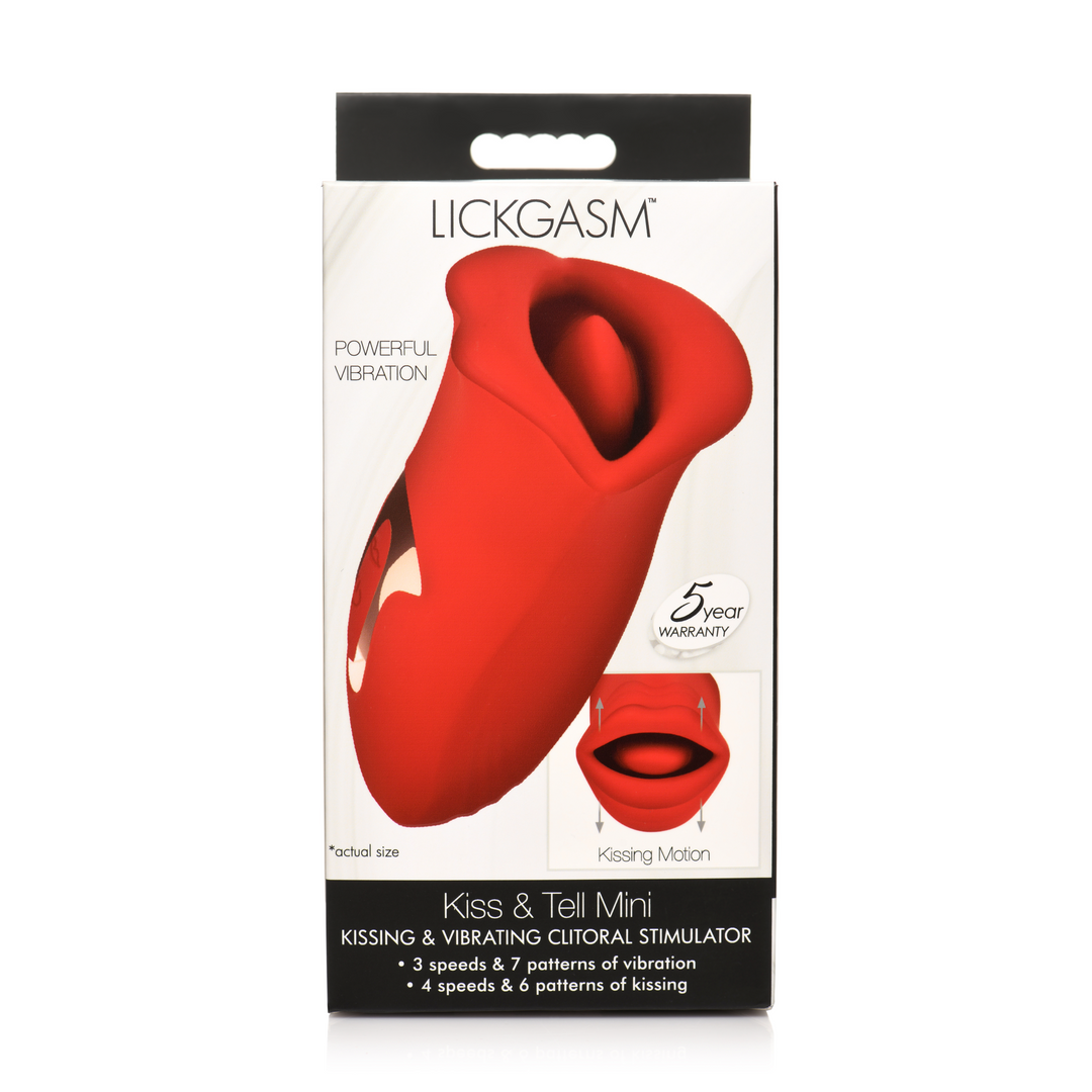 Kiss and Tell - Silicone Kissing en Vibrerende Clitorisstimulator - Rood - Afbeelding 3