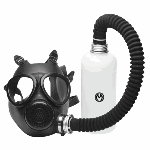 Inhalator - Gasmasker met Fles - Zwart