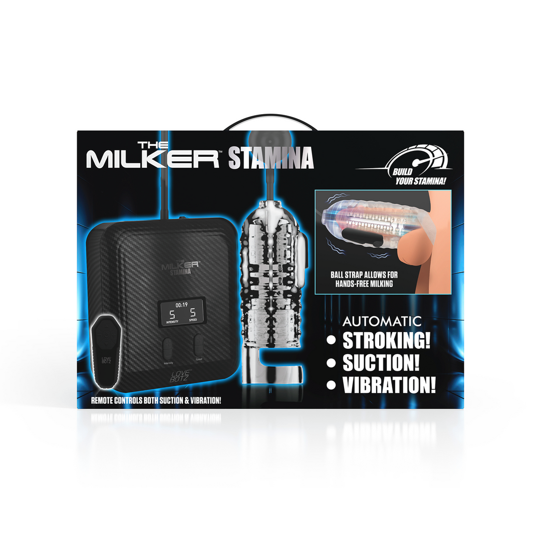 De Milker Stamina - Automatische Vibratie en Zuig Stroker - Transparant - Afbeelding 3