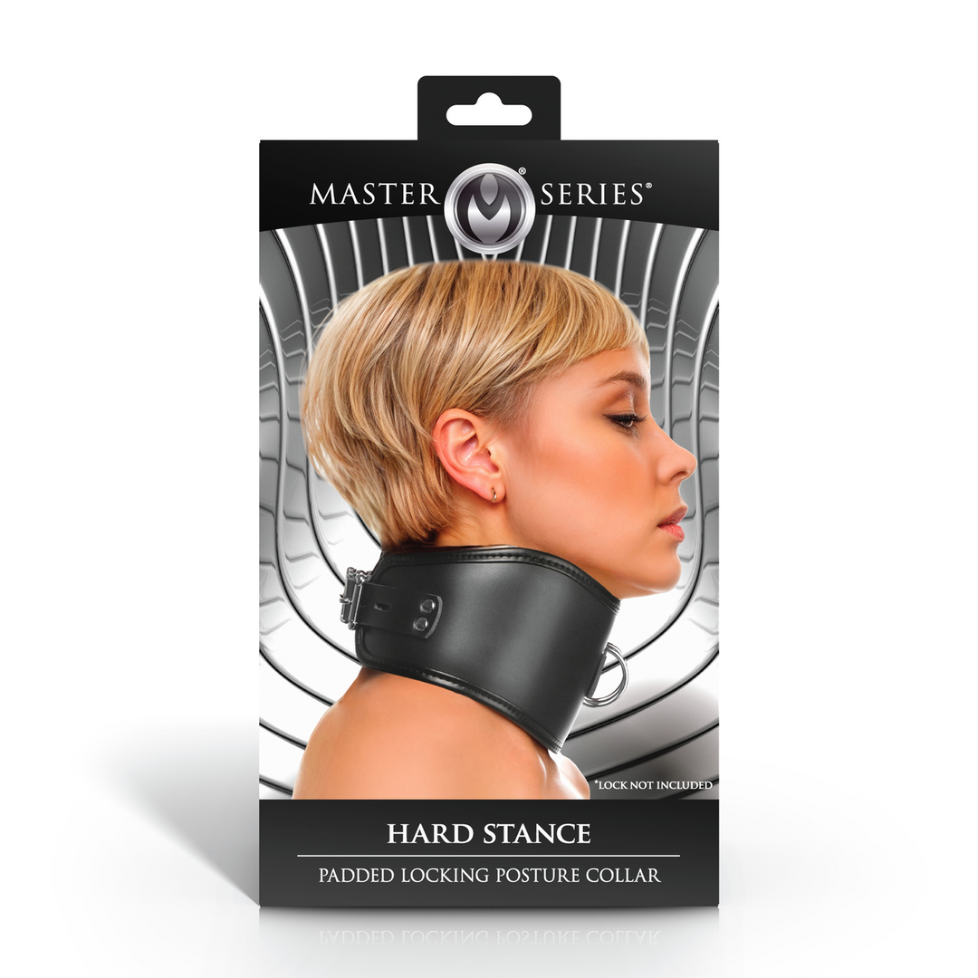 Hard Stance - Gevoerde Vergrendelbare Houdingskraag - Zwart - Afbeelding 3