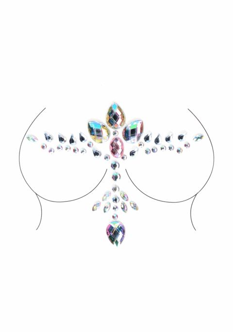 Stralende Cleavage Bling Sticker