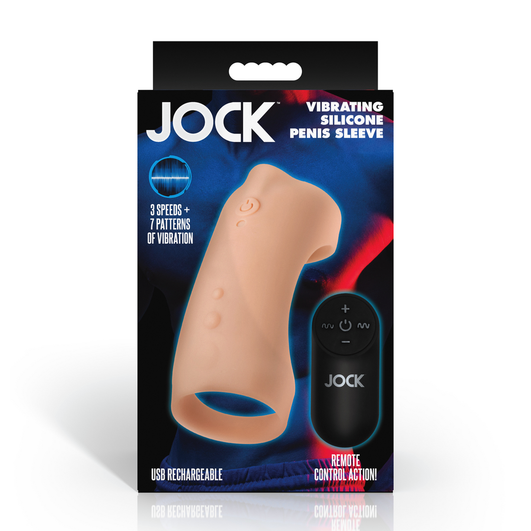 Vibrerende Siliconen Penis Sleeve - Licht - Afbeelding 3