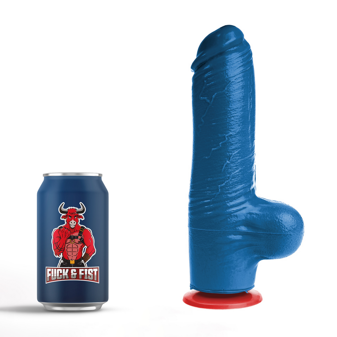 Tyr L - Realistische Dildo met Ballen - 6,3 / 16 cm - Blauw - Afbeelding 3