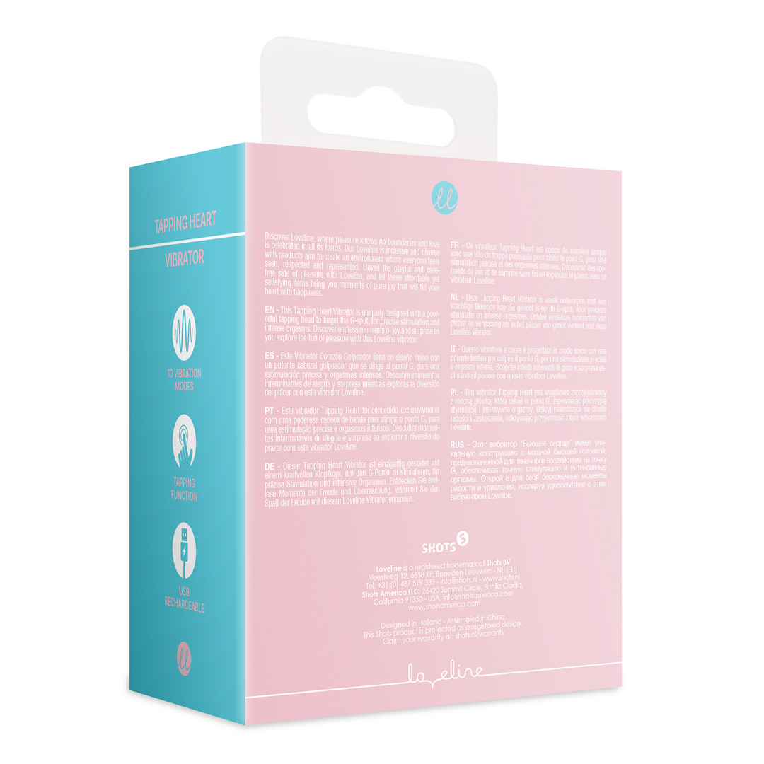 Tapping Heart Vibrator - Roze Arabesque - Afbeelding 3