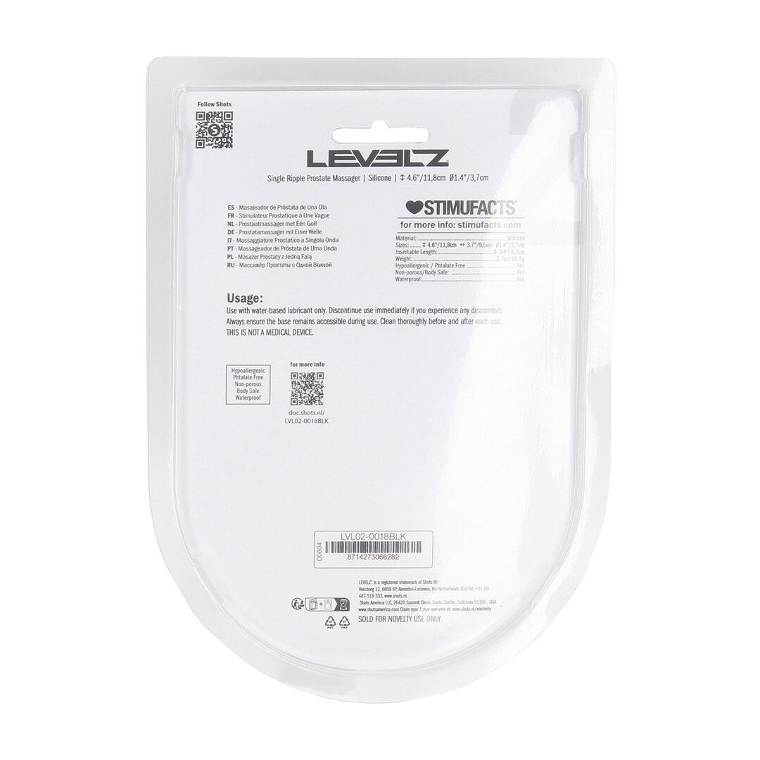 Enkele Golf Siliconen Prostaat Massager - Zwart - Afbeelding 3