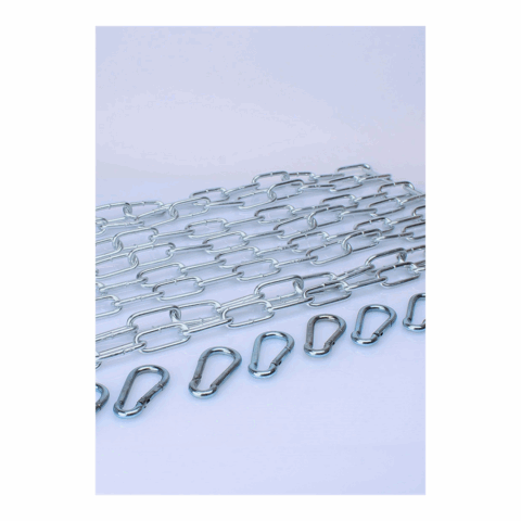 KIT 4 X 120 cm Grote Link Ketting + 8 Karabiners