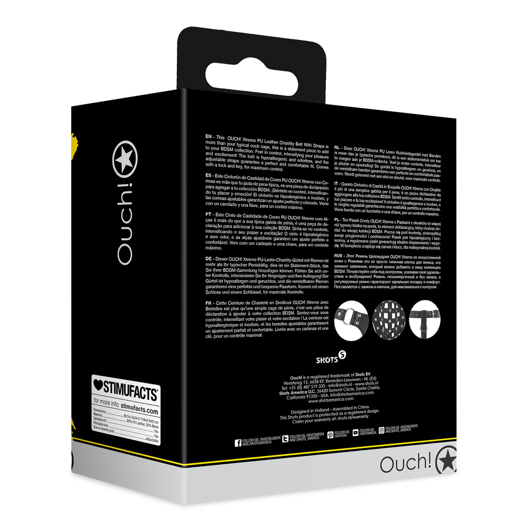 PU Leren Chastity Jock - Zwart - Afbeelding 3