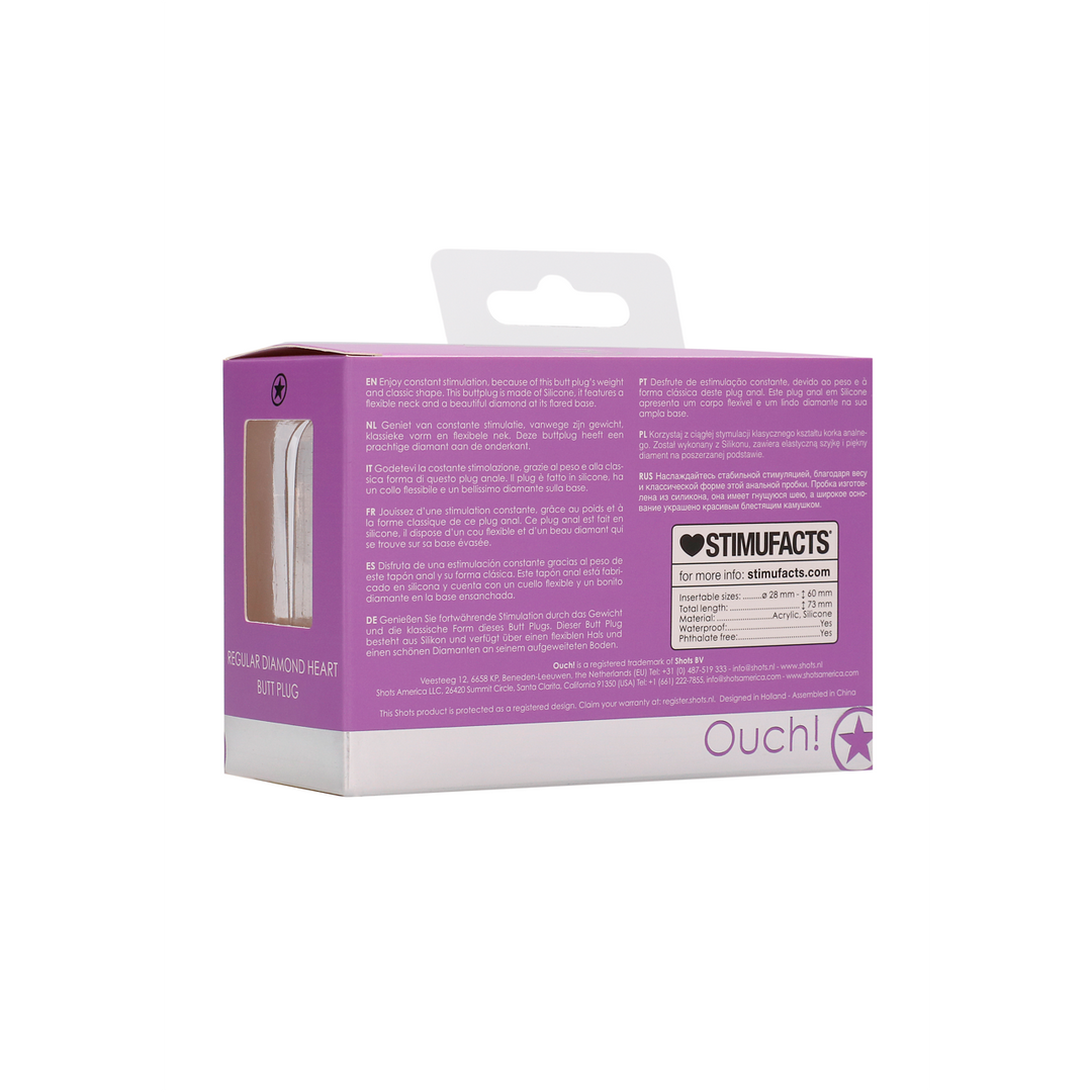 Diamant Hart Butt Plug - Regular - Afbeelding 3
