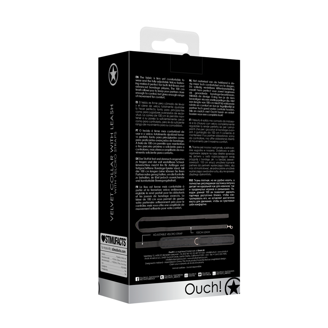 Velvet Verstelbare Halsband met Lijn - Afbeelding 3