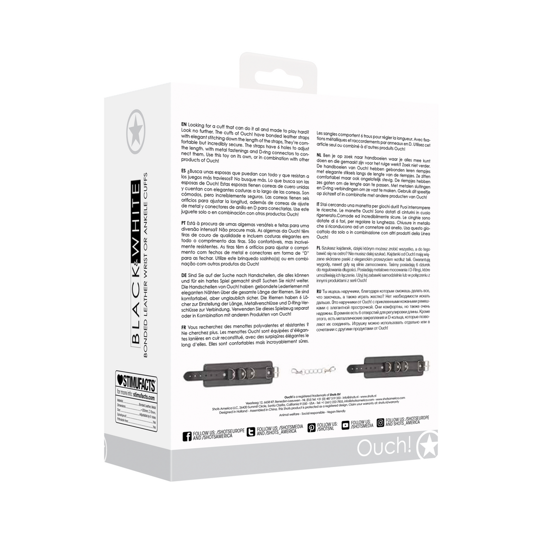 Gehechte Lederen Hand- of Enkelboeien - Afbeelding 3