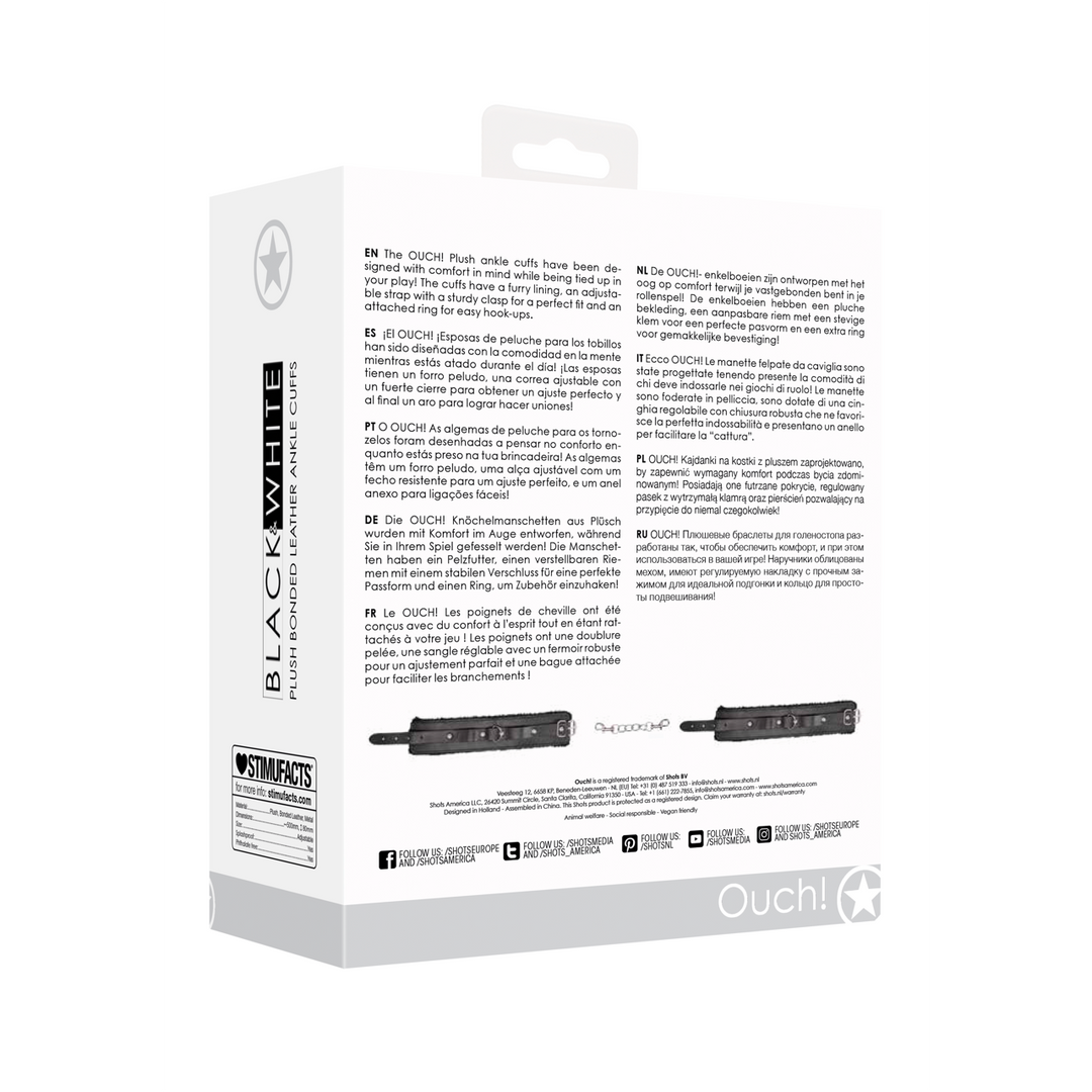 Pluche Gelijmde Leren Enkelboeien - Afbeelding 3