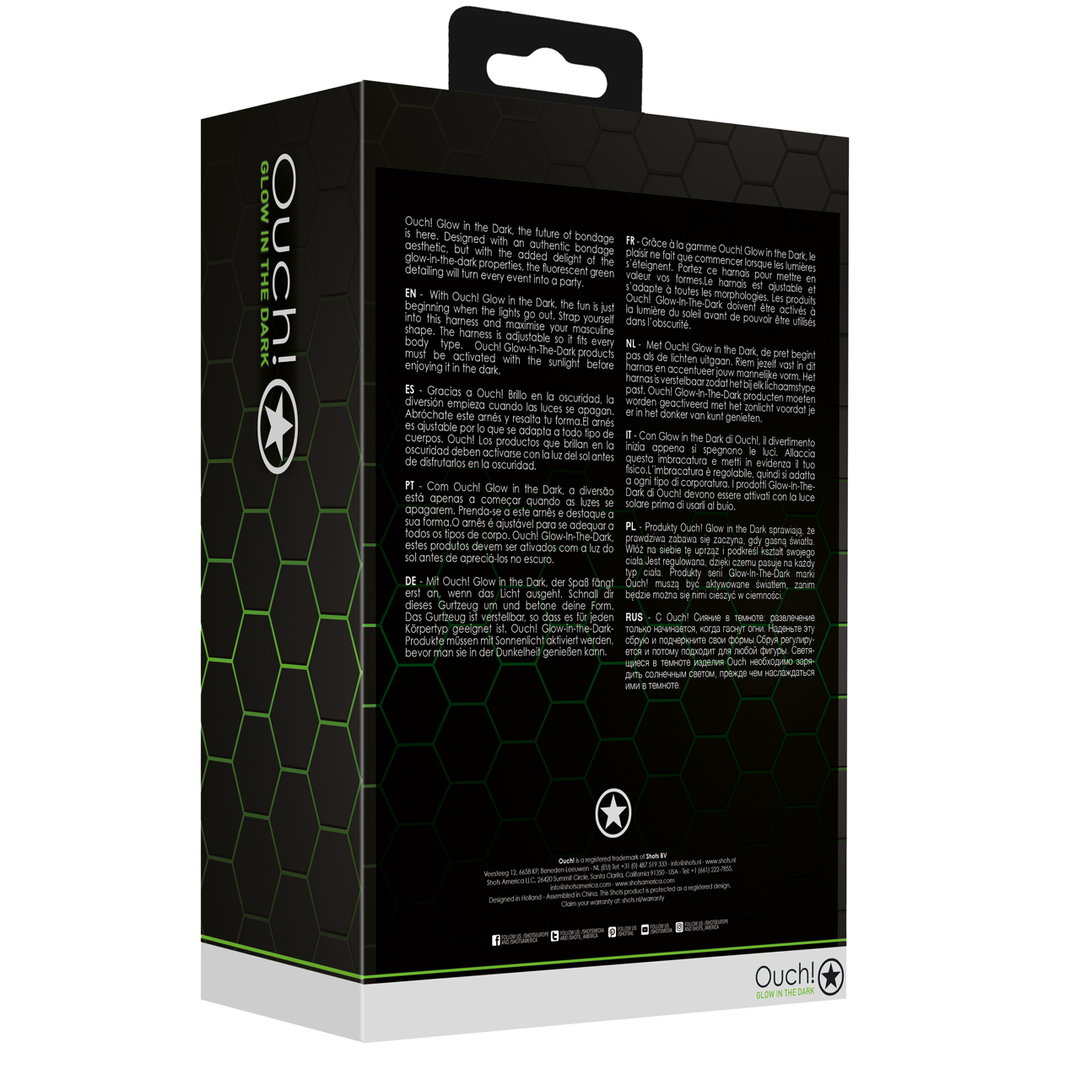 Lichaamsbedekkende Harnas - Glow in the Dark - S/M - Afbeelding 3