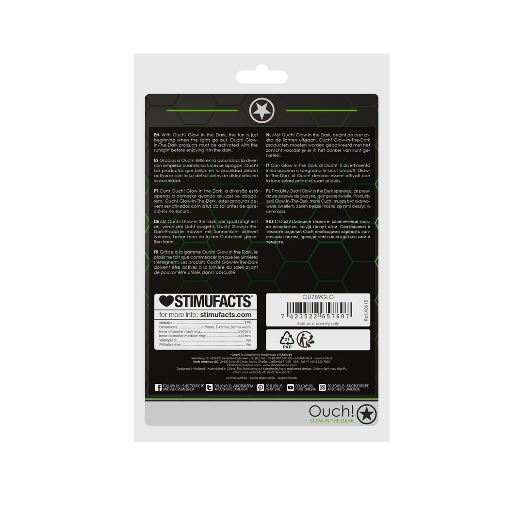 Cockring Ball Strap - Glow in the Dark - Afbeelding 3