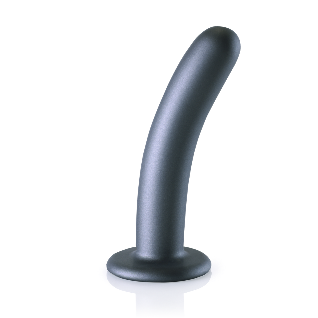 Zachte Silicone G-Spot Dildo - 6'' / 14,5 cm - Gunmetal