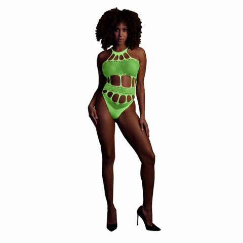 Body met Griekse Halslijn - One Size - Neon Groen