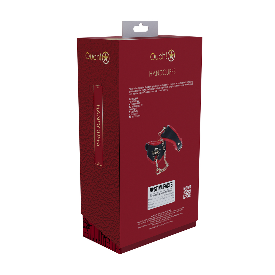 Milan Collectie - Handboeien - Zwart/Rood - Afbeelding 3