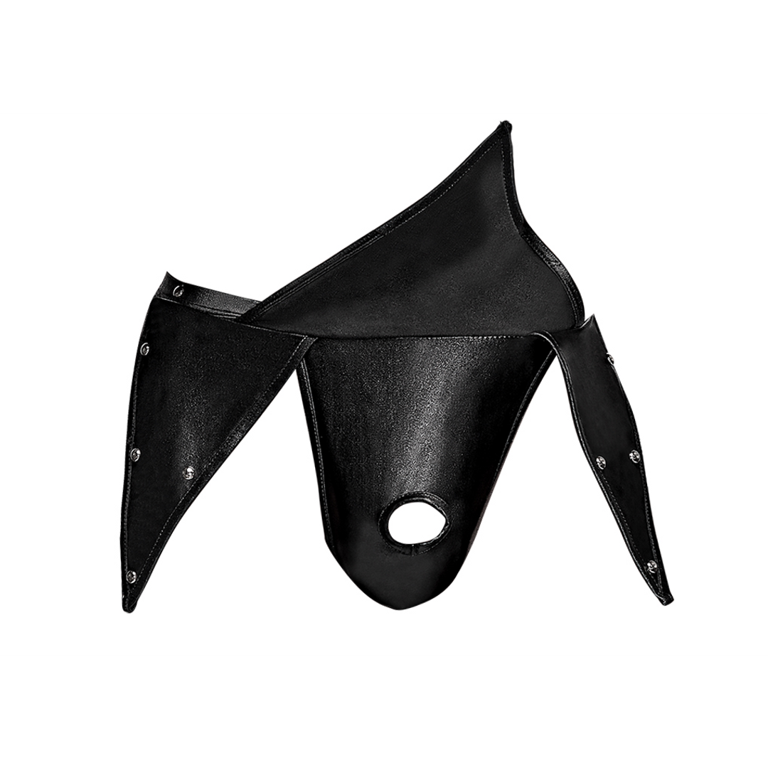 Eros - Gladiator Kilt Ontwerp met een Aangekleed Thong - S/M - Zwart - Afbeelding 3