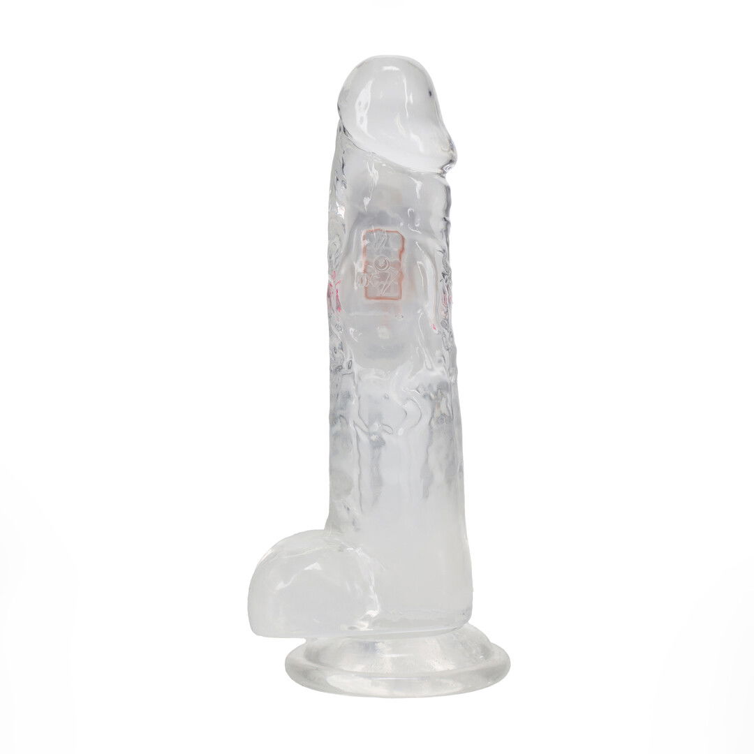 LED Vibrerende Rechte Penis met Ballen - 20 cm - Transparant - Afbeelding 3