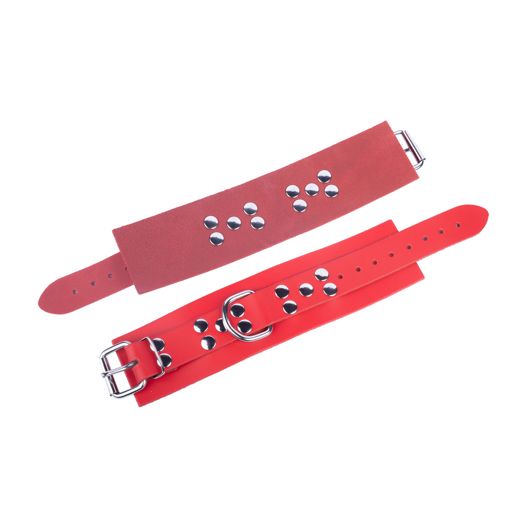 Ultra Leather Handboeien - Rood - Afbeelding 3